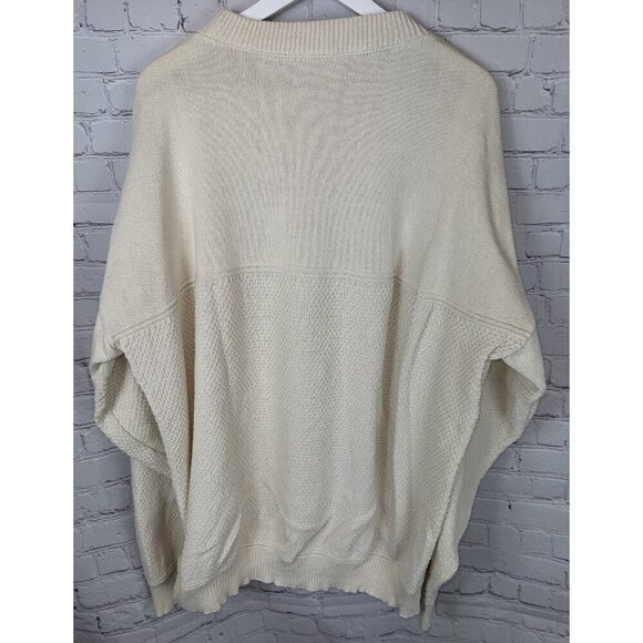 Vintage Sutter & Grant Sweater Cream Golf Embroidery Pullover Knit Sz XL or XXL? - Picture 5 of 5